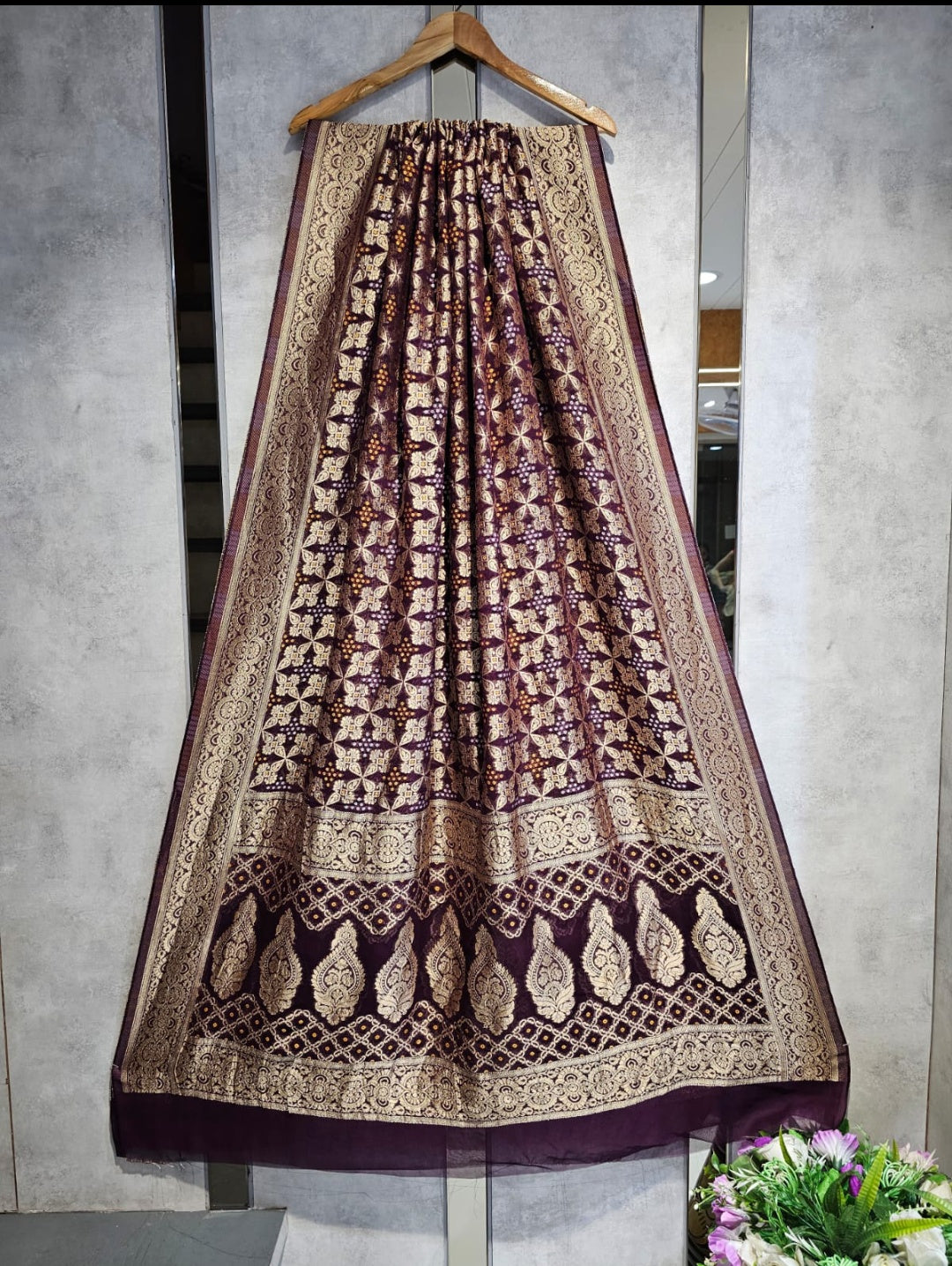 Pure Georgette bandhej dupatta