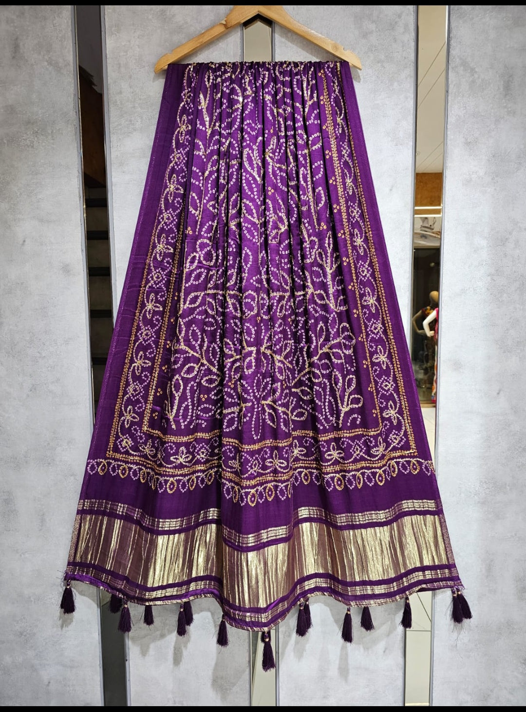 Gaji silk Lagdi patta dupatta