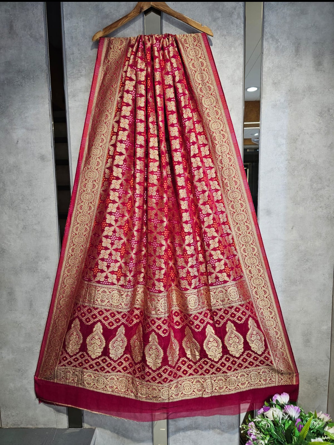 Pure Georgette bandhej dupatta