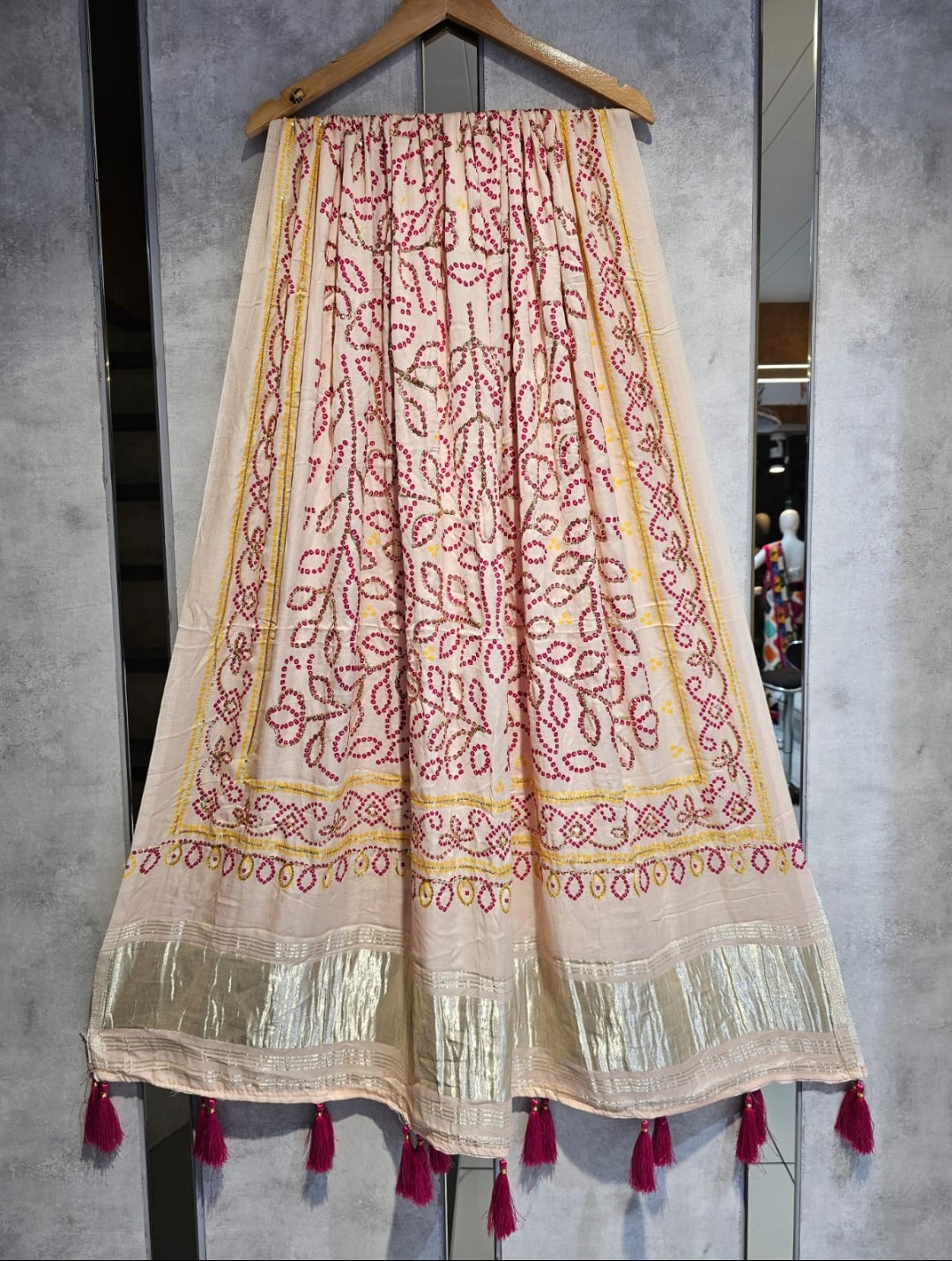 Gaji silk Lagdi patta dupatta