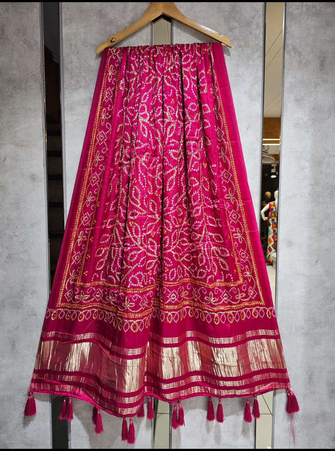 Gaji silk Lagdi patta dupatta