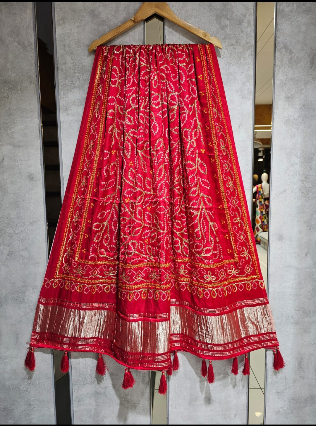 Gaji silk Lagdi patta dupatta