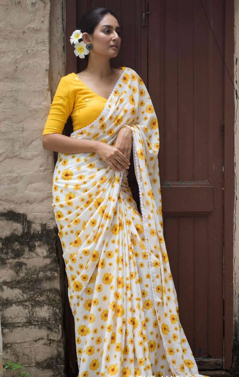 Digital print saree