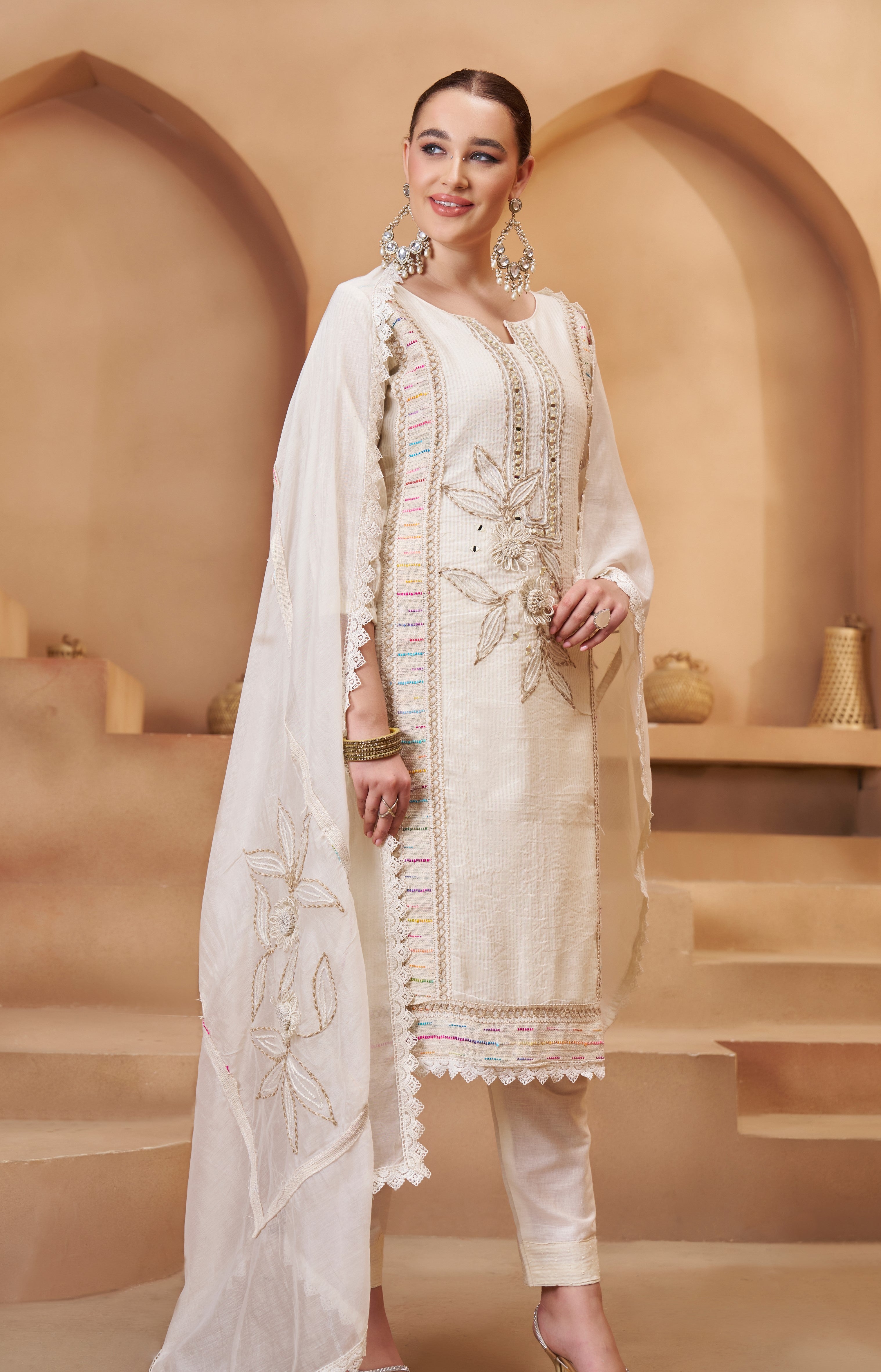 Designer thread work suit