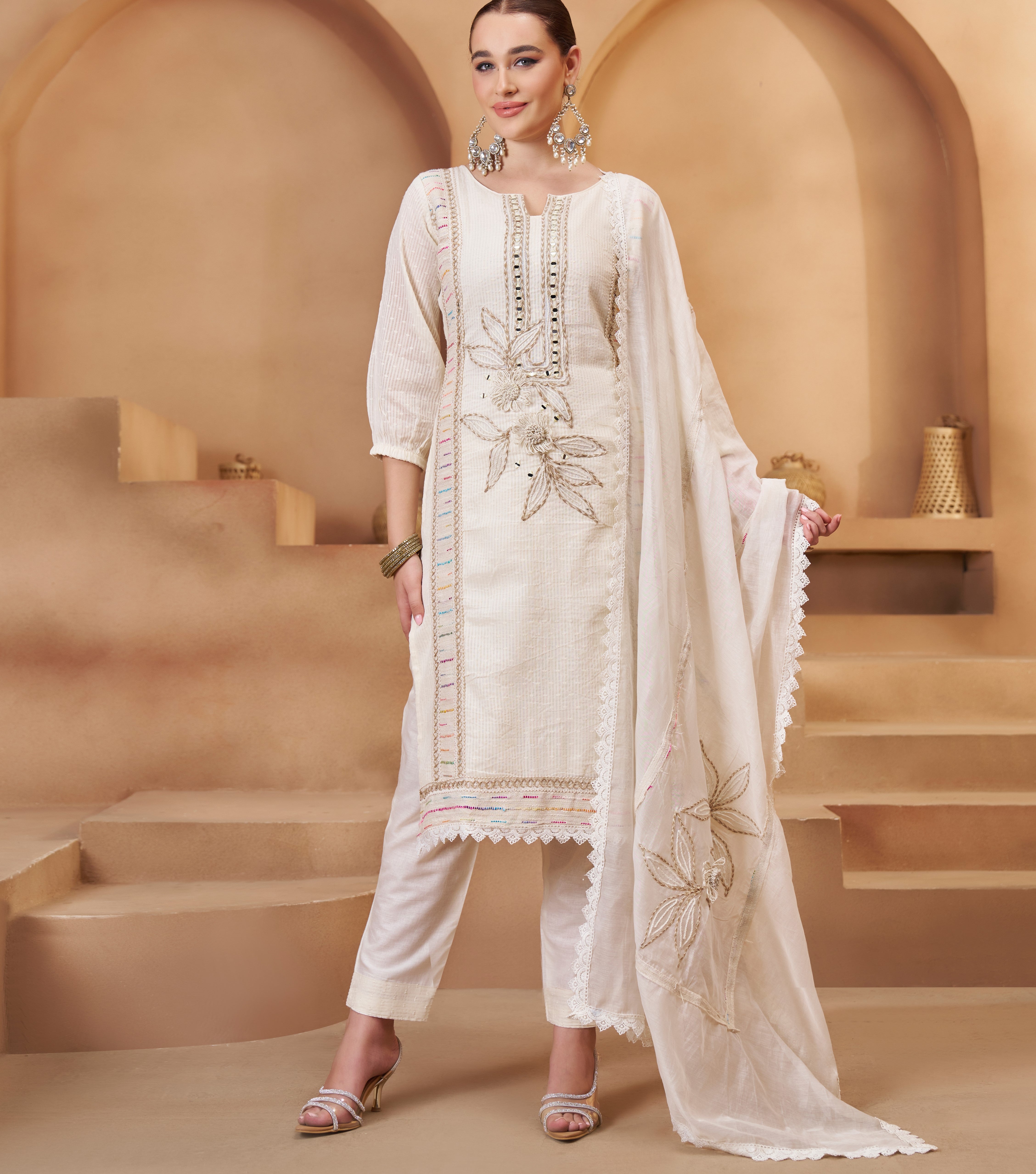 Designer thread work suit