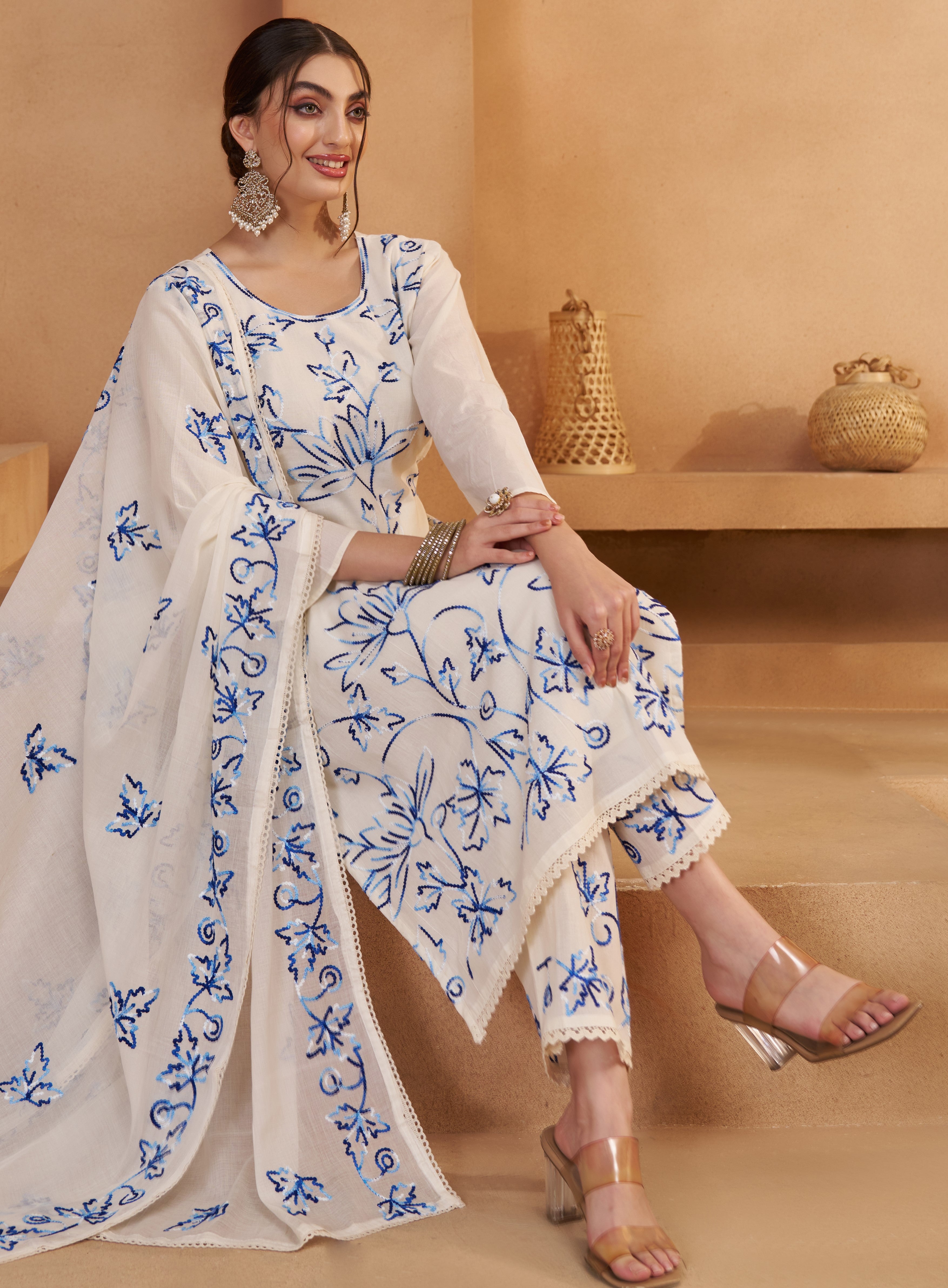 Premium thread work suit