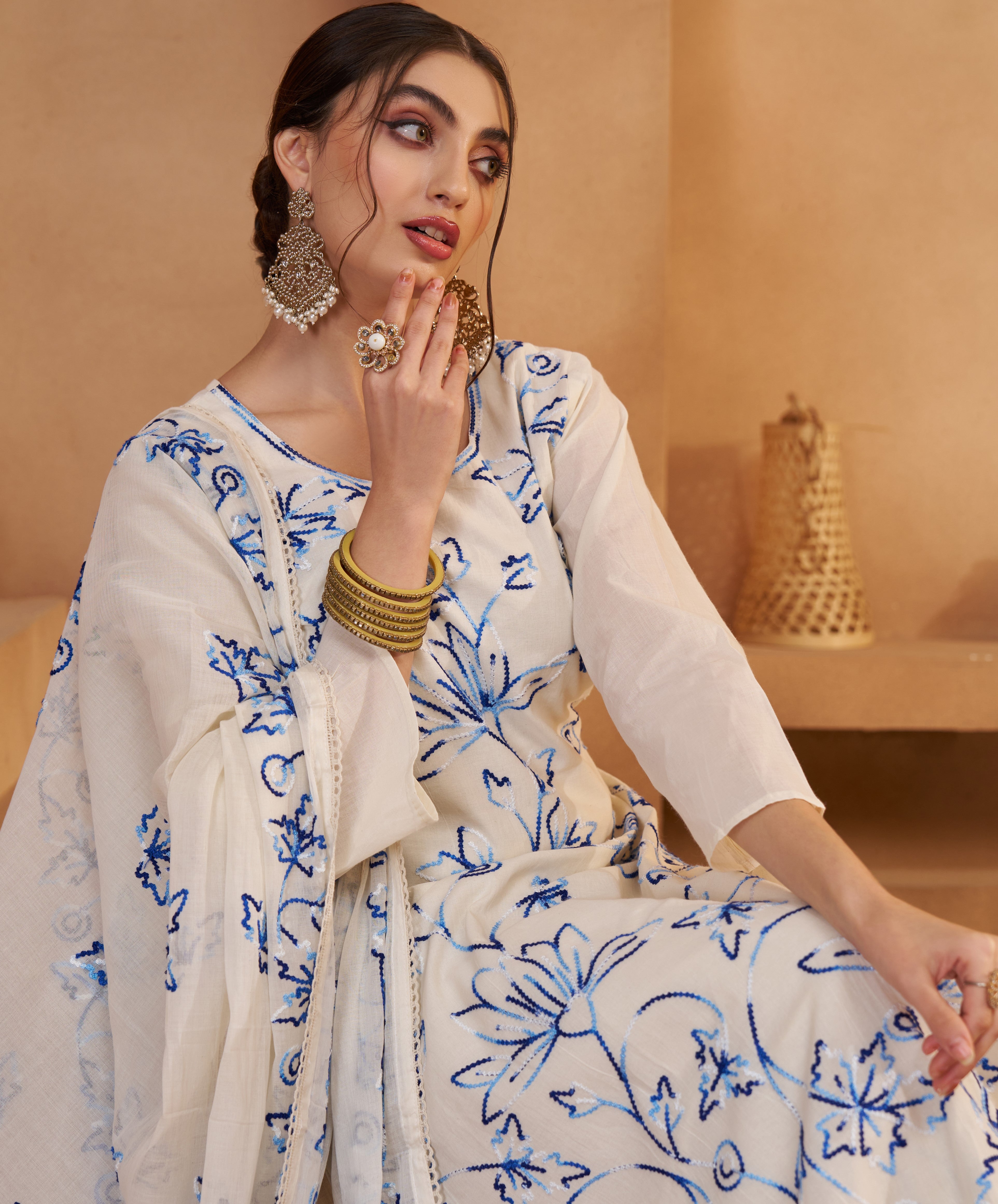 Premium thread work suit