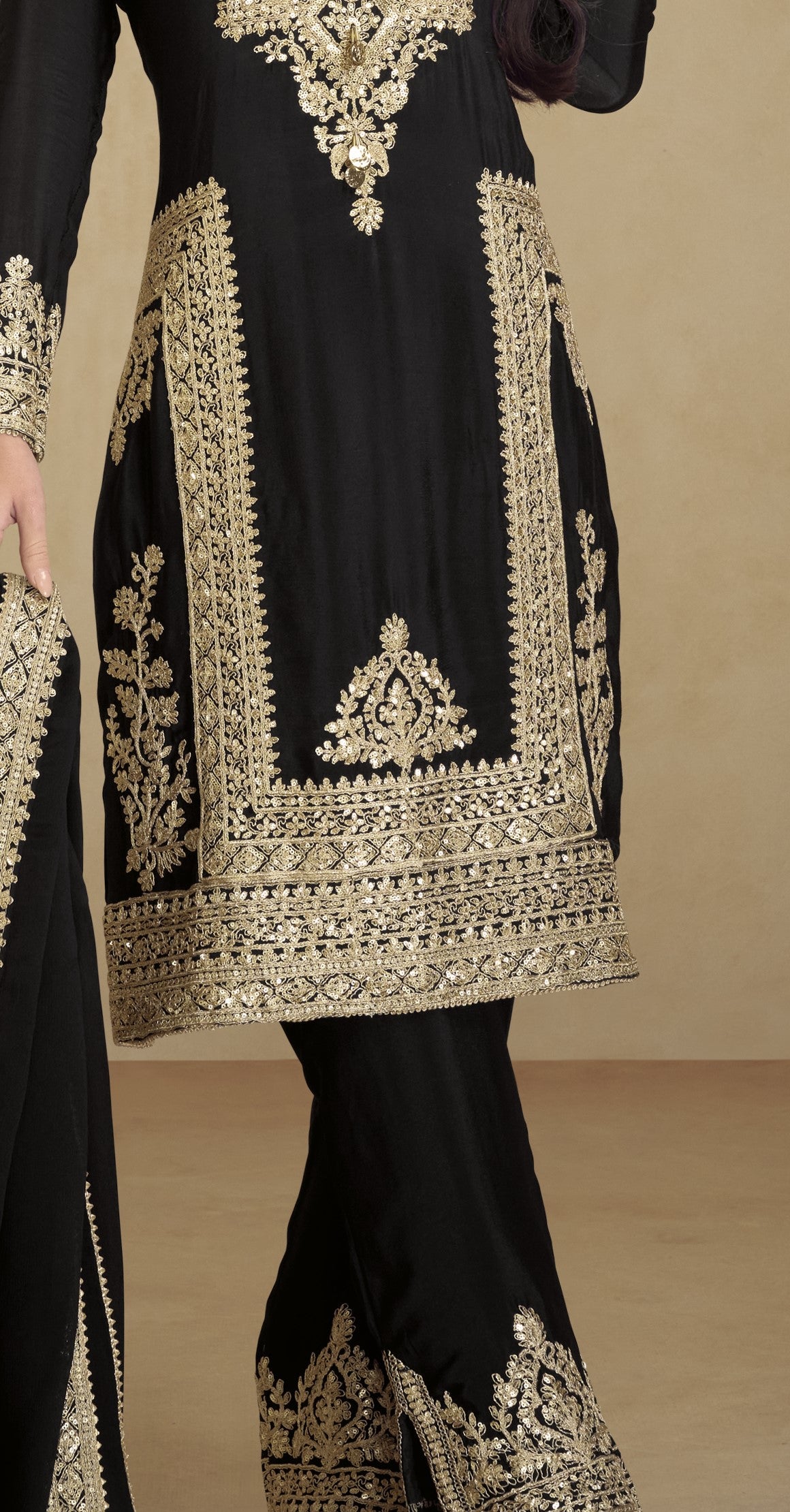 Real Chinnon Premium Stitched Suit Set for Women | Kurta, Bottom & Dupatta Included | Free Size Ethnic Wear for Festive Party Wear